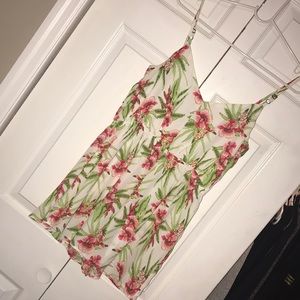 Tropical print romper